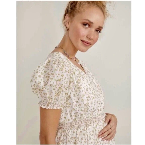 NEW Hatch Maternity Emmeline Dress in Ivory Ditsy NWT Size 0 - Picture 1 of 5